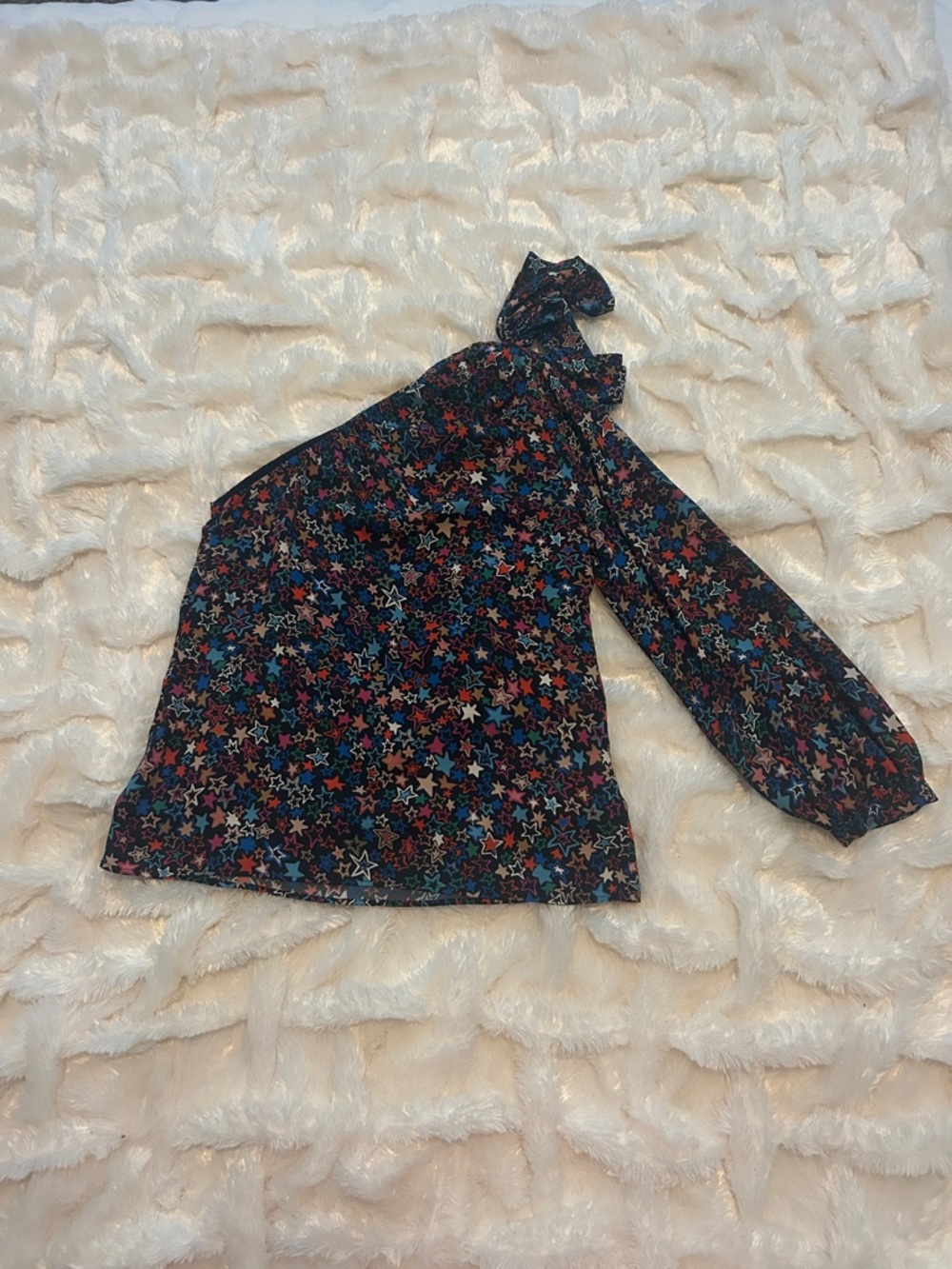 J. Crew Blouse with Multicolor Star Print| memorial day| 4th of July| date night